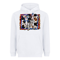 White 4th of July Cows Holstein Cows Heavyweight Hoodie - Jasminsmagicworld