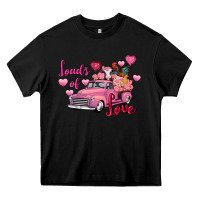 Black Loads of love Valentine's Day farm truck Heavy Core Tee - FaDigitalArtStudio