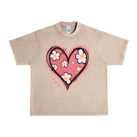 French Oak floral pink glitter heart Urban Heavy Tee - Jasminsmagicworld