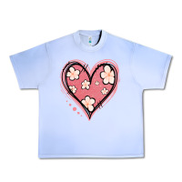 Grape Ice floral pink glitter heart Urban Heavy Tee - Jasminsmagicworld