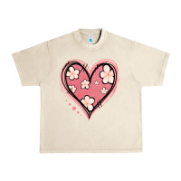 Sandshell floral pink glitter heart Urban Heavy Tee - Jasminsmagicworld