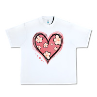 White floral pink glitter heart Urban Heavy Tee - Jasminsmagicworld