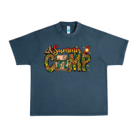 Midnight Navy Summer Camp Urban Heavy Tee - CowhideDigitalArt