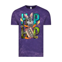 Cloud Purple Western hip hop Bunny Easter Day Vintage Tee - LillyAllenDesigns