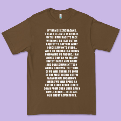 My Name Is Zak Bagans - Ghost Adventures Premium Tee Designed By Snappyart