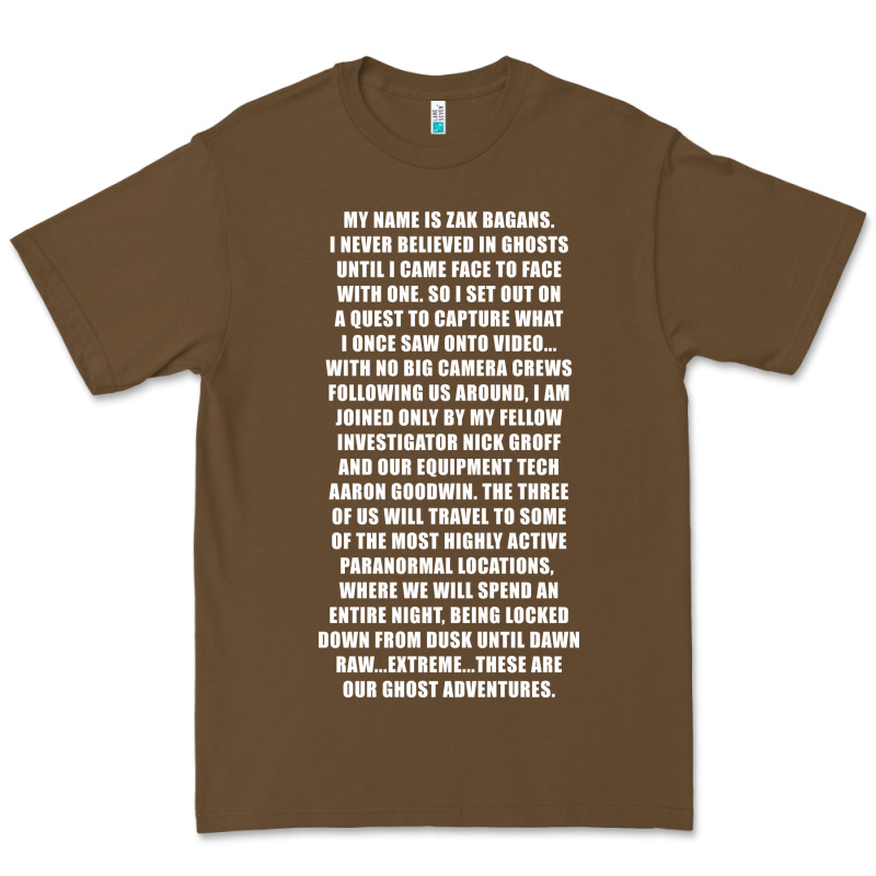 My Name Is Zak Bagans - Ghost Adventures Premium Tee by SnappyArt | Teevron
