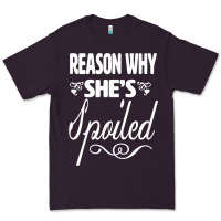 Plum the reason she is spoiled couples matching set valentines t shirt Premium Tee - SnappyArt