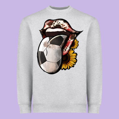 Soccer Tongue Heavyweight Sweatshirt Designed By Jasminsmagicworld