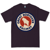 Plum Great Northern Railroad Premium Tee - SnappyArt