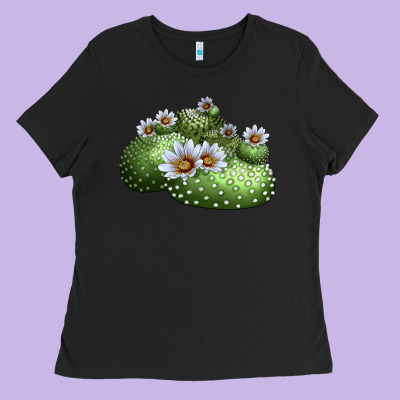 Blossfeldia Cactus Ladies Tee Designed By Lillyallendesigns