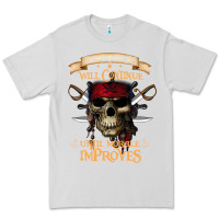 Dove Grey pirate the beatings will continue until morale improves Premium Tee - SnappyArt