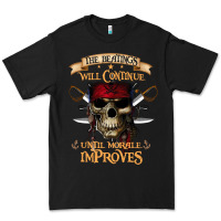 Black pirate the beatings will continue until morale improves Premium Tee - SnappyArt