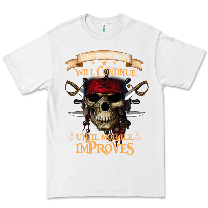 Pirate The Beatings Will Continue Until Morale Improves Premium Tee by SnappyArt | Teevron