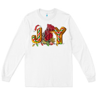 White Joy Rooster Long Sleeve Tee - LillyAllenDesigns