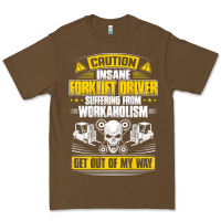 Cacao forklift operator get out of my way forklift driver t shirt Premium Tee - SnappyArt