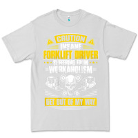Dove Grey forklift operator get out of my way forklift driver t shirt Premium Tee - SnappyArt