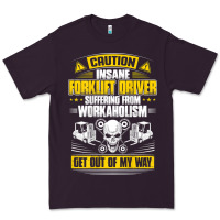 Plum forklift operator get out of my way forklift driver t shirt Premium Tee - SnappyArt