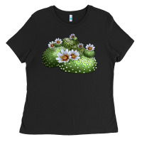 Black Blossfeldia Cactus Ladies Tee - LillyAllenDesigns
