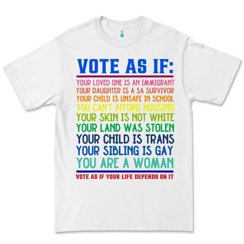 Vote As If Your Life Depends On It Human Rights Premium Tee by SnappyArt | Teevron