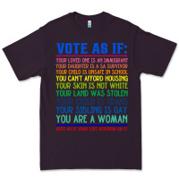 Plum Vote As If Your Life Depends On It Human Rights Premium Tee - SnappyArt