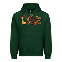 Forest Green christmas reindeer love Urban Hoodie - RanaPortraitStore