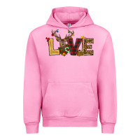 Fuchsia Pink christmas reindeer love Urban Hoodie - RanaPortraitStore