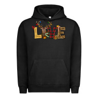 Pigment Black christmas reindeer love Urban Hoodie - RanaPortraitStore