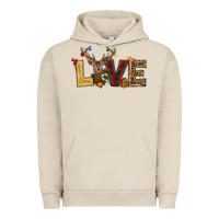 Pigment French Oak christmas reindeer love Urban Hoodie - RanaPortraitStore