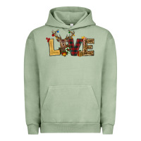 Pigment Oil Green christmas reindeer love Urban Hoodie - RanaPortraitStore