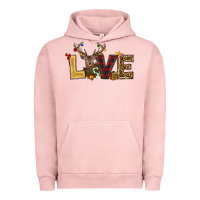 Pigment Salmon christmas reindeer love Urban Hoodie - RanaPortraitStore