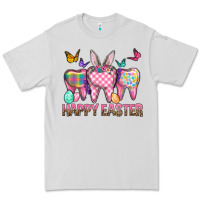 Dove Grey Happy Easter Dental And Egg Premium Tee - BundleAndBundleShop