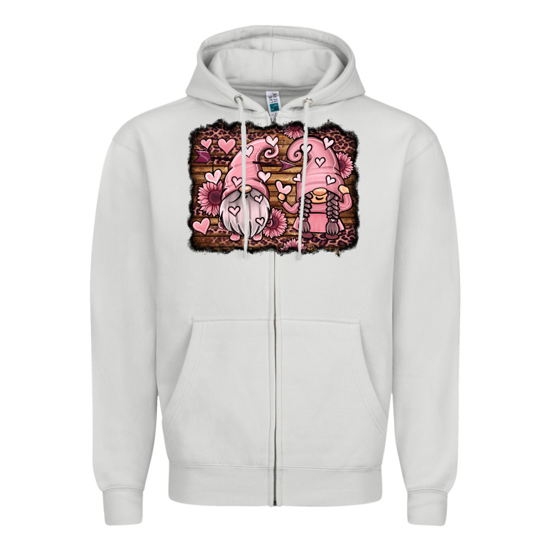 Valentines Day Gnomes Couple Zipper Hoodie by Jasminsmagicworld | Teevron