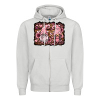 Dove Grey valentines day gnomes couple Zipper Hoodie - Jasminsmagicworld