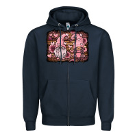 Navy valentines day gnomes couple Zipper Hoodie - Jasminsmagicworld
