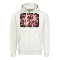 Oatmeal Heather valentines day gnomes couple Zipper Hoodie - Jasminsmagicworld