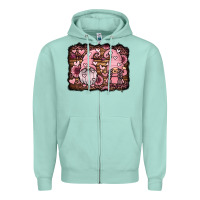 Seafoam valentines day gnomes couple Zipper Hoodie - Jasminsmagicworld