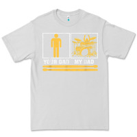 Dove Grey mens my dad is a drummer your dad not drum player father's day t shirt Premium Tee - SnappyArt