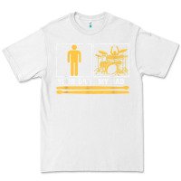 White mens my dad is a drummer your dad not drum player father's day t shirt Premium Tee - SnappyArt