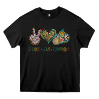 Black Peace Love Pumkins Heavy Core Tee - Jasminsmagicworld