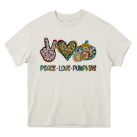 Cream Peace Love Pumkins Heavy Core Tee - Jasminsmagicworld