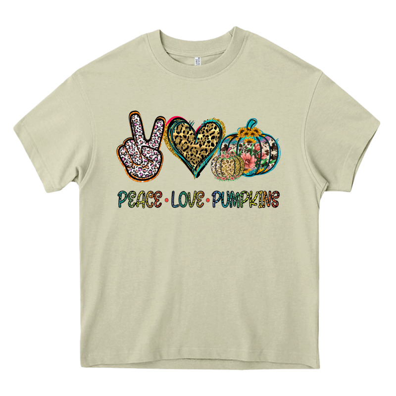 Peace Love Pumkins Heavy Core Tee by Jasminsmagicworld | Teevron
