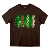 Chocolate Brown St. Patrick's Day brushstroke Heavy Core Tee - OliviaCreatesArt