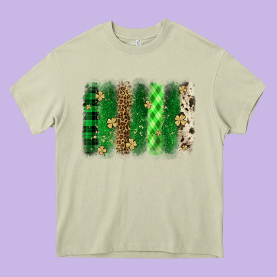 St. Patrick's Day Brushstroke Heavy Core Tee Designed By Oliviacreatesart