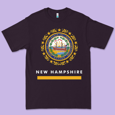 New Hampshire State Flag New Premium Tee Designed By Snappyart