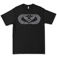 Black Air Force Civil Engineer Badge Premium Tee - SnappyArt
