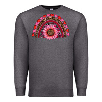 Charcoal Heather valentine's day sunflower rainbow Premium Sweatshirt - RanaPortraitStore