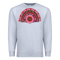 Heather Grey valentine's day sunflower rainbow Premium Sweatshirt - RanaPortraitStore