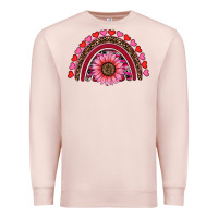 Pale Pink valentine's day sunflower rainbow Premium Sweatshirt - RanaPortraitStore