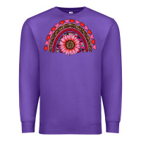 Purple valentine's day sunflower rainbow Premium Sweatshirt - RanaPortraitStore