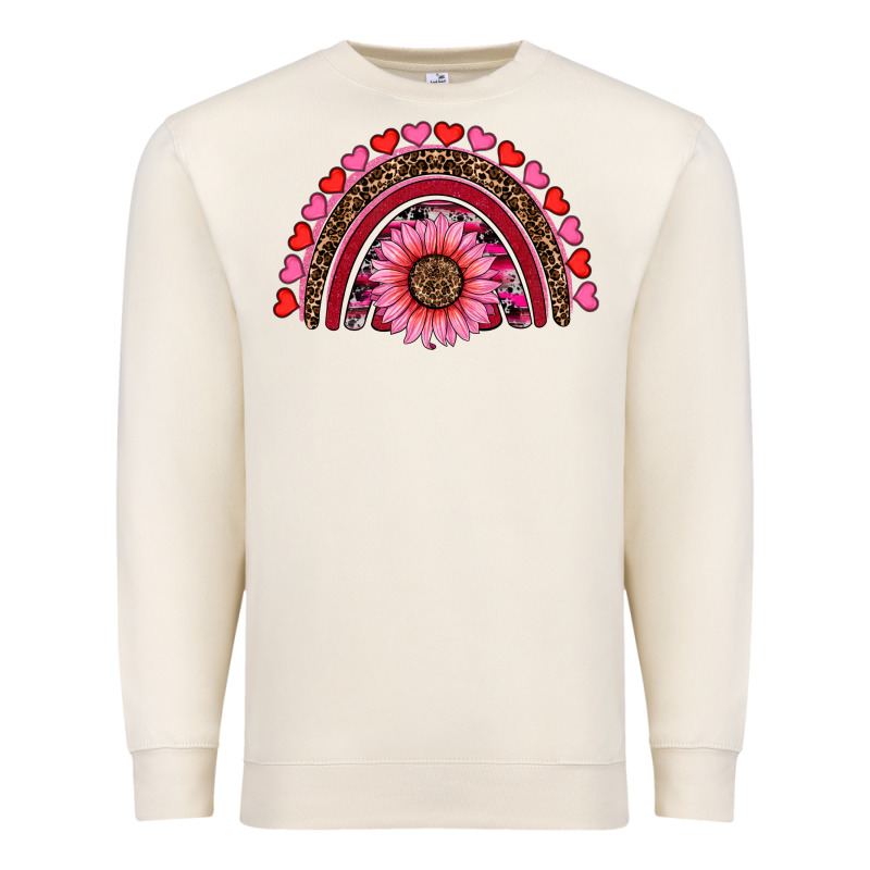 Valentine's Day Sunflower Rainbow Premium Sweatshirt by RanaPortraitStore | Teevron